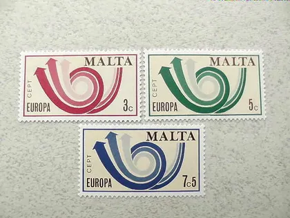 фото, Серія поштових марок Мальта " Європа СЕРТ " 1973 рік **