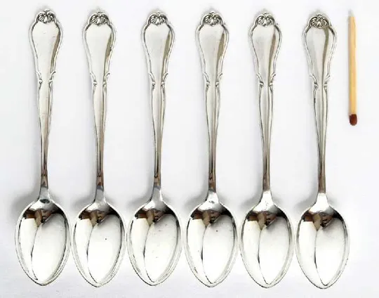 Срібні ложечки 6 штук 830 проба 1931 рік Данія З аукціону