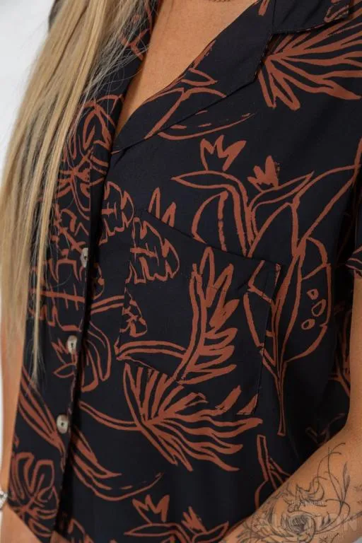 Блуза шифоновая, цвет черный, 244R291 Де купити