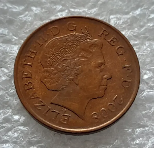 (818) 1 пенні 2008 Великобританія - 2 види реверса!!! - 2 монети в хорошому стані (1 пенни 2008 Великобритания) Недорого