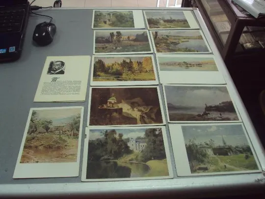 набор открыток поленов 1957 лось 12 шт №4630 Інтернет-аукціон