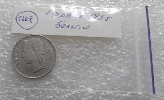 (5608) 1 франк 1955 Бельгія (Бельгия) легенда французькою &#039;BELGIQUE&#039; Продаж