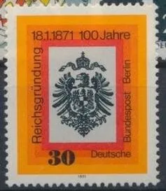 фото, ФРГ 100 лет германскому гербу Геральдика 1971