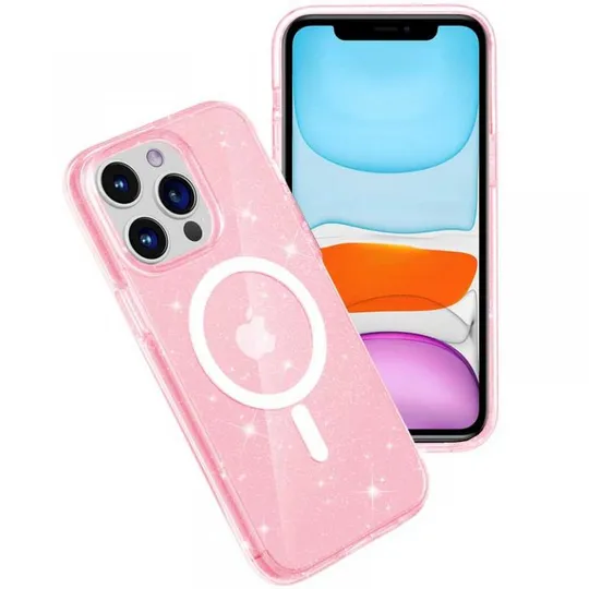 Чехол TPU Galaxy Sparkle (MagFit) для Apple iPhone 13 Pro (6.1&quot;) З аукціону