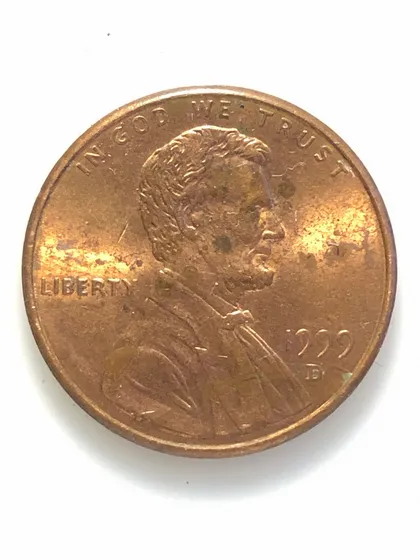 фото, #708 США 1 цент 1999 Лінкольн Цент (Мітка монетного двору: D - Денвер)