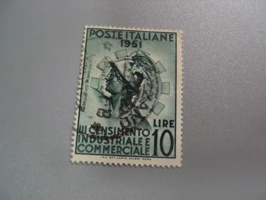 марка Италия 1951 мифология боги гермес меркурий мифы 10 лир гаш №2754 Ціна