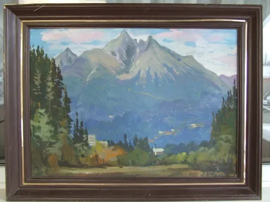 Зас. худ.укр. ЦИБЕРЕ В. раз. 80 х 60 см. х.м. 2006 г.Закарпатская школа.  . Ужгород. Торговий майданчик