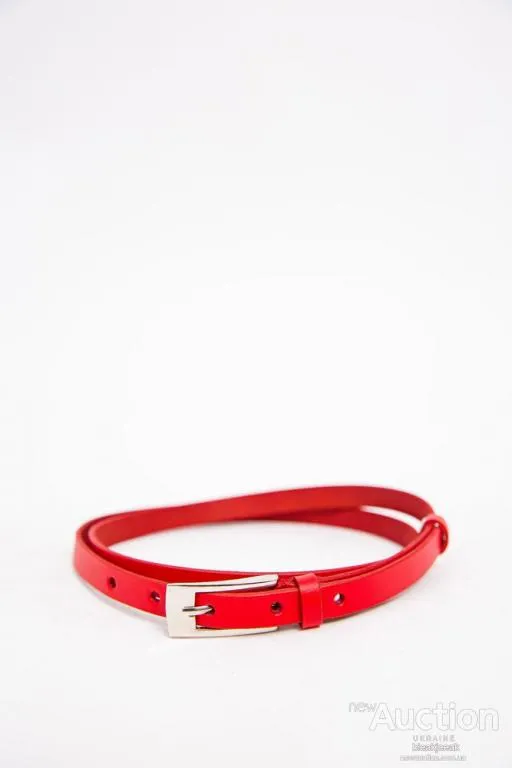 Женский ремень из эко-кожи, красного цвета, 196R1570W10 Ціна