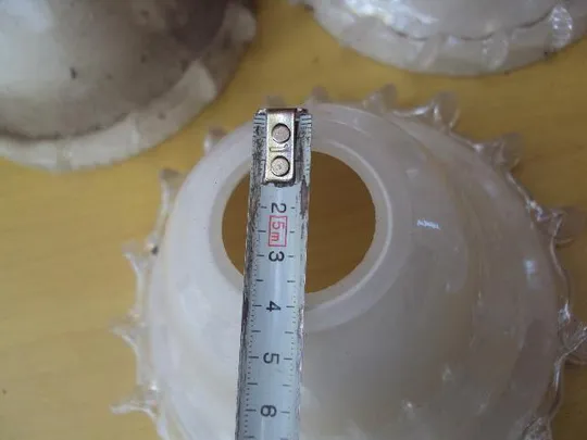 Плафон польский, плафоны белые Польша стекло большие лот 6 шт 14,5 см высота №3257 Продаж