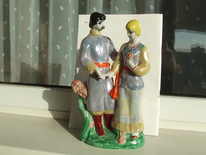 фото, Статуетка Наречена невіста. 1970 рр. роз. 27 х 15 см. полонне .