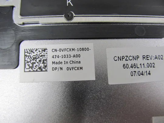 845-1 Кришка панель палмрест 0VFCXM 60.46L11.002 з клавіатурою 0T0MR1  для Dell Inspiron 14 7437 оригінал в Україні