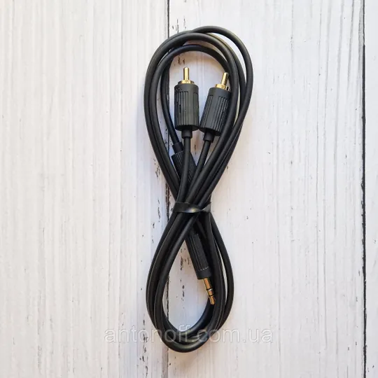 Аудіо кабель Hoco UPA28 AUX 3.5mm to 2RCA 1.5m (miniJack-тюльпан) Чорний Продаж