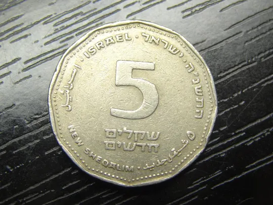5 нових шекелів 1995 Ізраїль Ціна