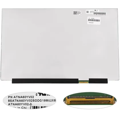 фото, Матриця 16.0" ATNA60YV09-0 (3840*2400, 40pin(eDP, IPS, DCI-P3 100%), OLED, SLIM(без доп. панелі), глянець, роз'єм праворуч внизу)