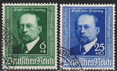 фото, 1940 - Рейх - Еміль Беринг Mi.760-61 _6,0 € _гаш