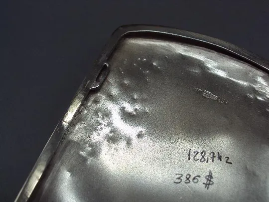 Портсигар гравюра серебро WSP 84 LS проба вес 128,88 г высота 10,6 см, ширина 7,7 см №13968 Недорого