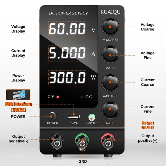 Купити Імпульсний лабораторний блок живлення SPS-C605 чорний