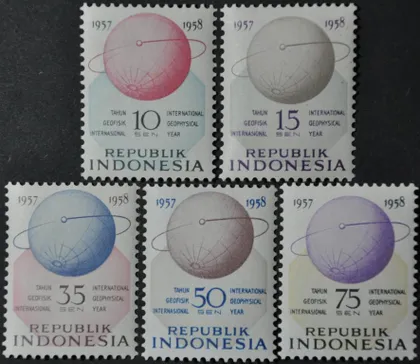 фото, Индонезия Космос международный геофизический год 1958 без клея