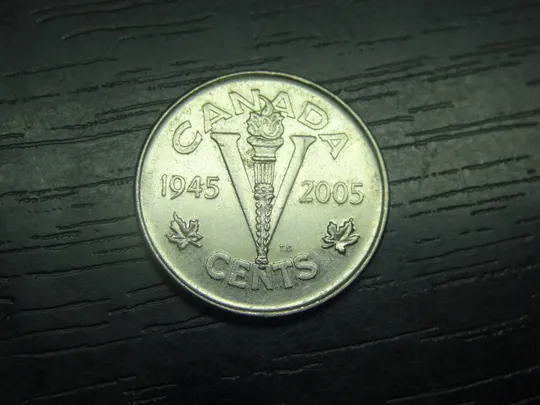 5 центів 2005 Канада - 60 років завершення II світової Ціна