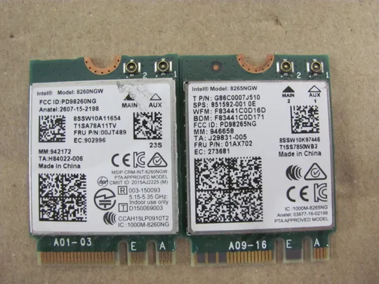 Купити номер0652-11 WI-FI модуль 8265NGW 01AX702 00JT489 для Lenovo ThinkPad  T460S T470S T460P T470T T460T  T460 T470 T480 T580 T570  P51S P52S P53S оригінал