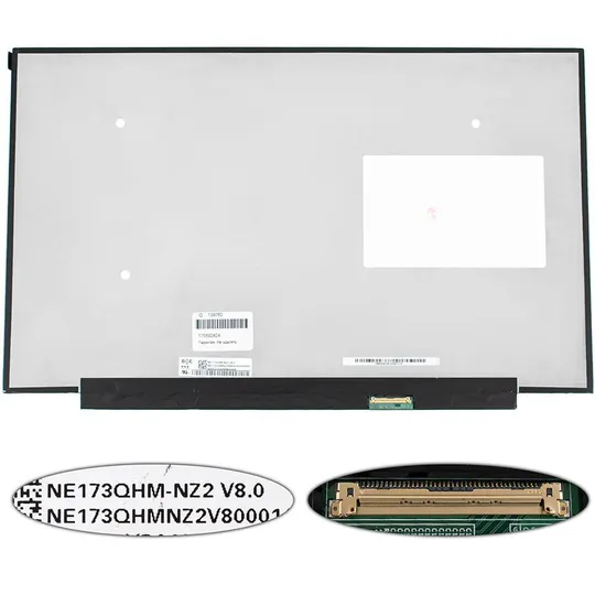 Матриця 17.3&quot; NE173QHM-NZ2 (2560 * 1440, 40pin (eDP, IPS, 240Hz), LED, SLIM (без планок і вушок), матова, роз&#039;єм праворуч внизу) Ціна