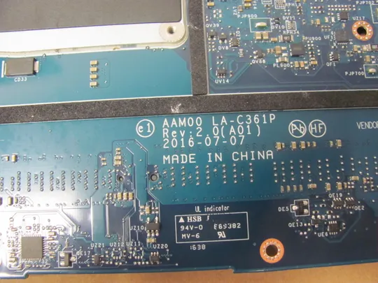 номер0910-2 материнська плата Mainboard,Материнка,Основна плата,Системна плата,Плата системи,Laptop motherboard,мамка,ноутбучна плата AAM00 LA-C361P  i7-6700HQ SR2FQ для  Dell Precision 5510, XPS 15 9550  оригінал Характеристики