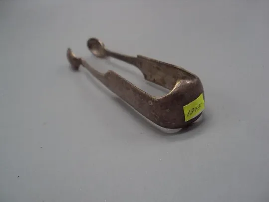 Щипцы для сахара ложки Варшава Фраже Fraget N Plaque герб орел латунь посеребрение 13,5 см №1813 Продаж