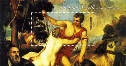 фото, ЦАР-Живопись- Тициано Вечелли -2011.Чистый  красивый Блок.MNH.