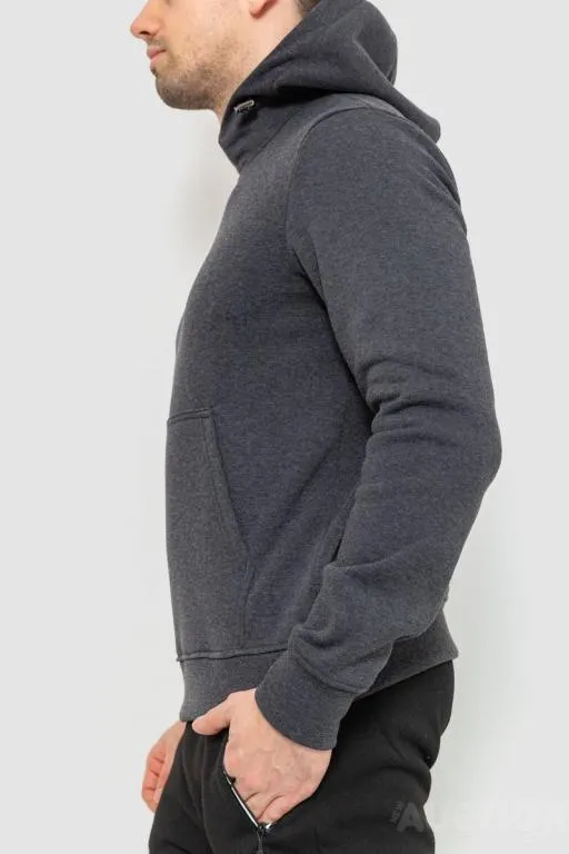 Худи мужской на флисе с капюшоном, цвет темно-серый, 214R022 З аукціону