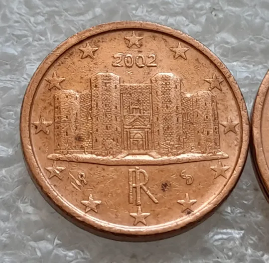 Купити (1757) 1 євроцент 2002 та 2 євроценти 2002 Італія - 2 монети одним лотом (1 евроцент 2002, 2 евроцента 2002 Италия)