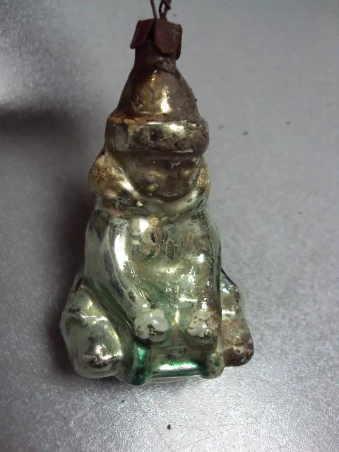 Елочная игрушка подвесная ребенок на санках стекло ссср 8 см №10810 Ціна