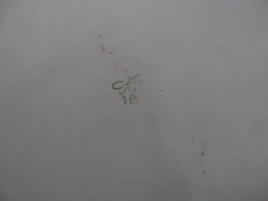 Поднос черный фарфор полонное узор цветы позолота диаметр 32,3 см №11675 Де купити