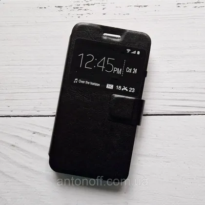 фото, Чохол-книжка Lenovo A319 для телефону (з віконцем) Чорний