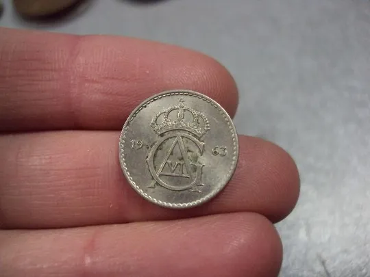 Купити монета швеция 10 эре 1963 №8354