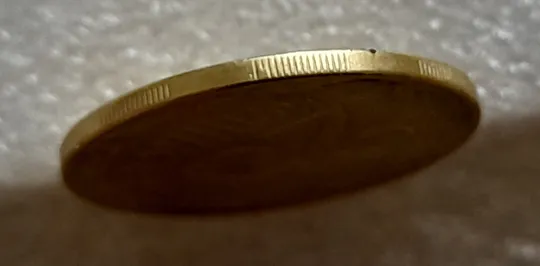 (8188) 25 копійок 2014 викрошка на гурті у сегменті на 7 год. (25 копеек 2014 брак гурта) З аукціону