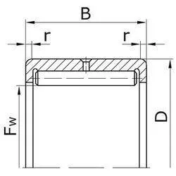 Купити подшипник 942/70 ( bearing HN2020, НК707832 ) роликовый игольчатый однорядный ГПЗ-3 ГОСТ 4657-82