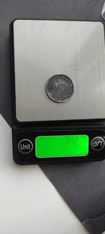 Купити Редкая монета 50 сантимов 1864 года Серебро Наполеон Третий  mpv814