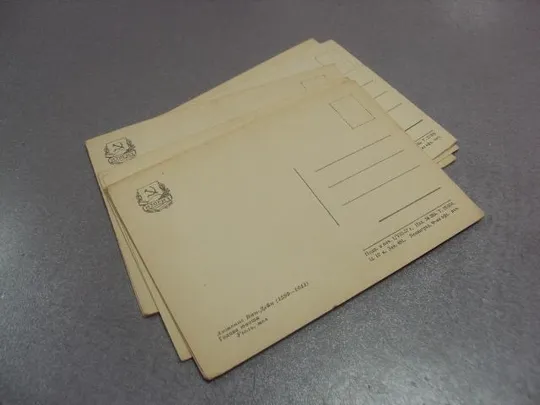 набор открыток рисунки фламандских художников 1957 бойтман  12 шт №4634 Характеристики