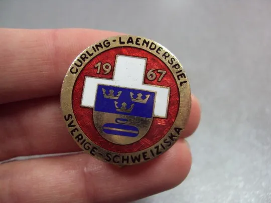 знак керлинг cc curling club curling-laenderspiel sverige-schweiziska 1967 №2877 З аукціону