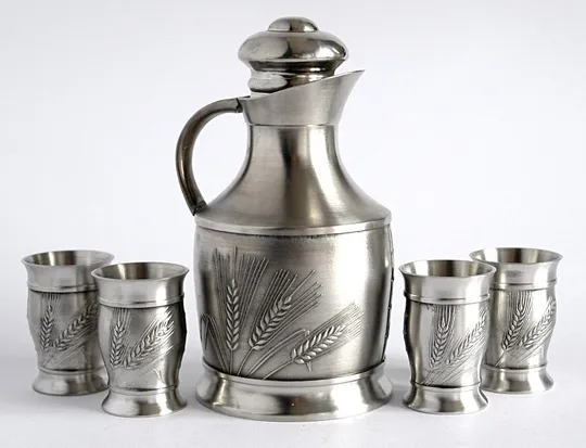 Олов&#039;яний графин і 4 чарки, Artina-SKS, Німеччина З аукціону