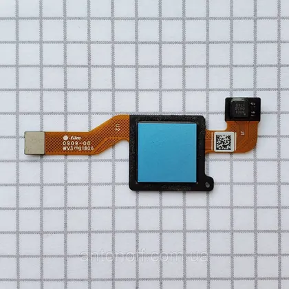 фото, Шлейф Xiaomi Redmi Note 5 (whyred) зі сканером відбитка пальця синій оригінал з розборки