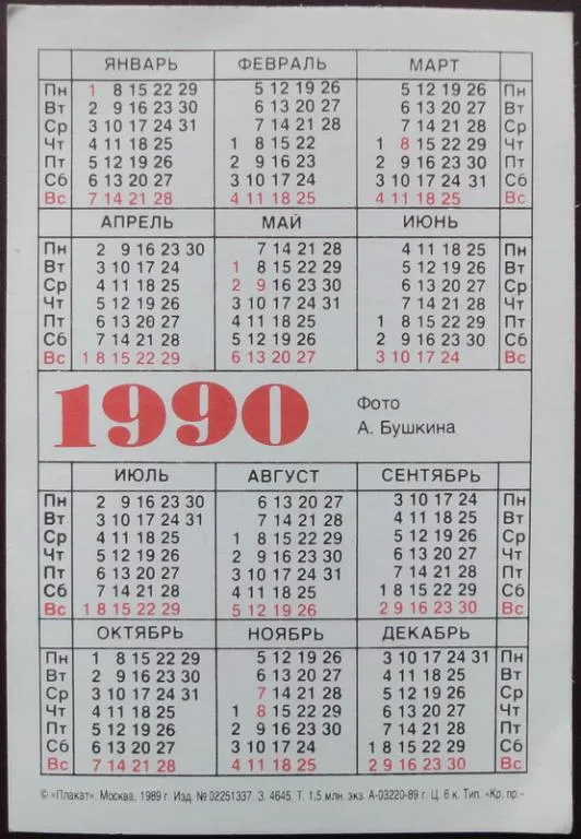 Купити Зима, 1990 рік