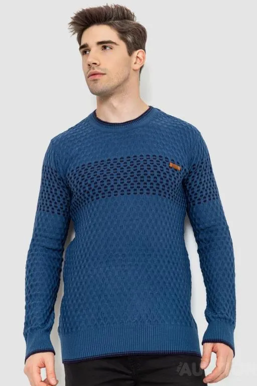 Свитер мужской, цвет джинс, 214R606 Ціна