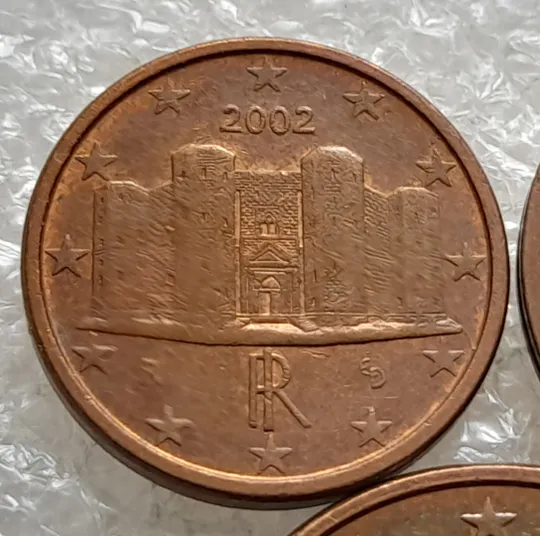 Купити (1944) 1,2,5 євроцентів 2002 Італія  - 3 монети одним лотом (1,2,5 евроцентов 2002 Италия)