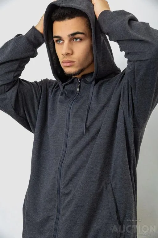 Спорт костюм мужской, цвет темно-серый, 244R9111 Інтернет-аукціон