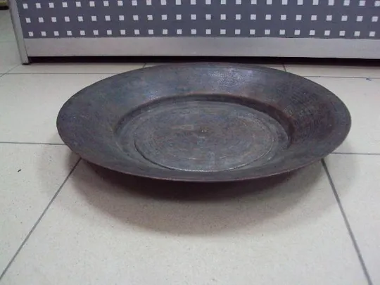 Купити Поднос круглый тарелка медь высота 5,5 см, диаметр 36,5 см (№1261)