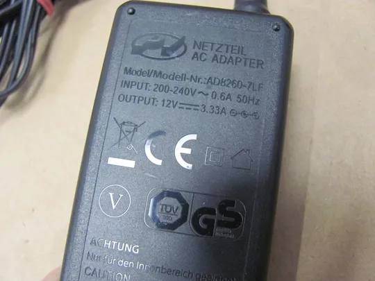 адаптер живлення NETZTEIL AD6660-2LF AD8260-7LF 12V 3.33A 5.3*3.2 mm оригінал ЦІКАВИТЬ ОПТ Недорого