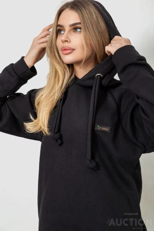 Туника женская на флисе, цвет черный, 243R462 Інтернет-аукціон