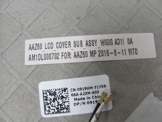 596-20  кришка матриці 0919HM AM1DL000702 для Dell Latitude E7470 7470 оригінал Торговий майданчик