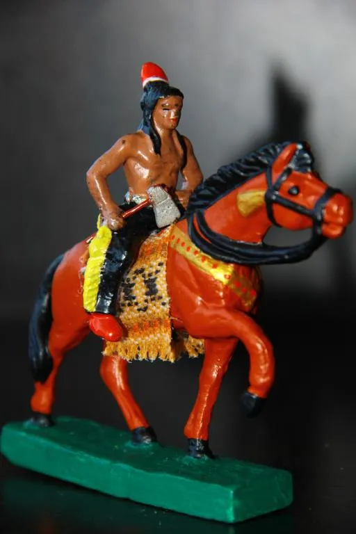 индеец на коне LEYLA 1:25 МАССА - КОМПОЗИТ ФРГ 40-50е годы 70-75мм Ціна